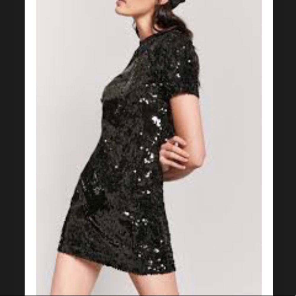 Forever 21 Full sequins black dress